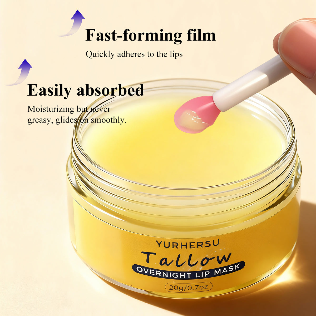 Yurhersu Cross-Border Hot Selling Cow Fat Lip Mask Fades Lip Lines, Removes Dead Skin, Moisturizes, Hydrates and Repairs Lip Balm